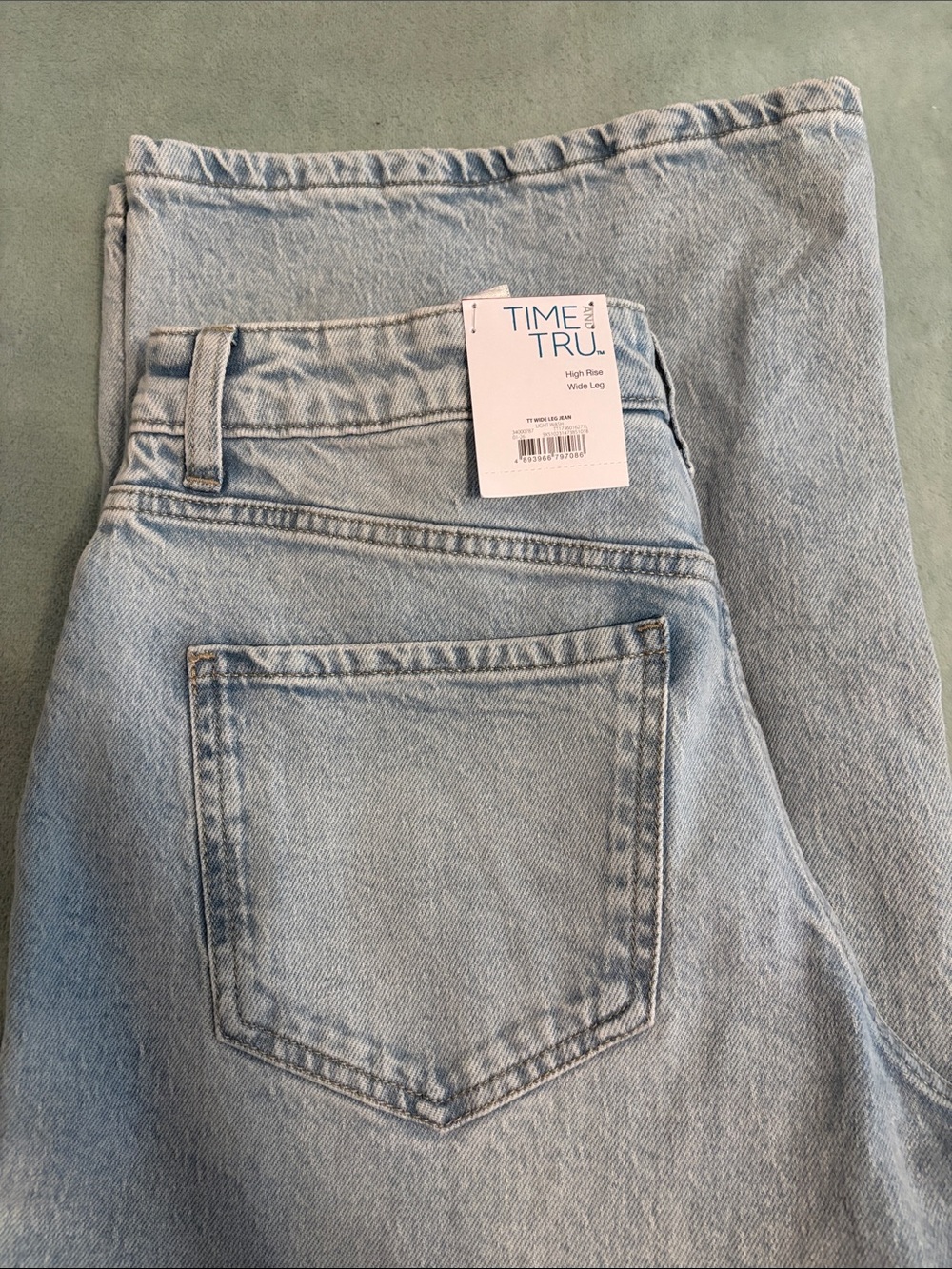 Time and Tru Light Blue Wide Leg Jeans - Picture 4 of 4